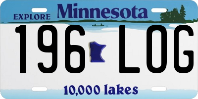 MN license plate 196LOG