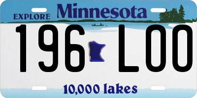 MN license plate 196LOO
