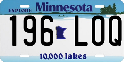 MN license plate 196LOQ