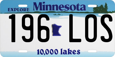MN license plate 196LOS