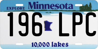 MN license plate 196LPC