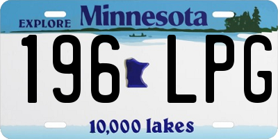 MN license plate 196LPG