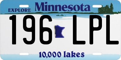 MN license plate 196LPL