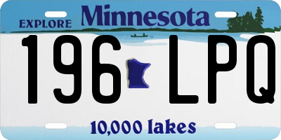 MN license plate 196LPQ