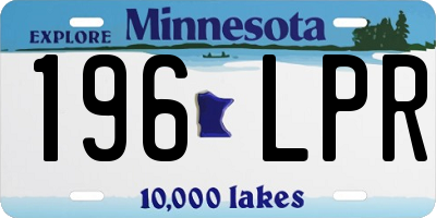 MN license plate 196LPR