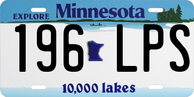 MN license plate 196LPS