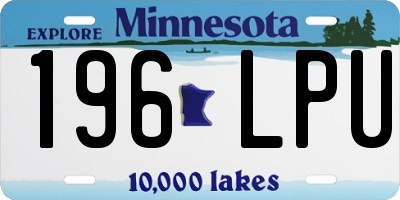 MN license plate 196LPU