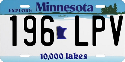 MN license plate 196LPV