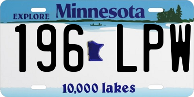 MN license plate 196LPW