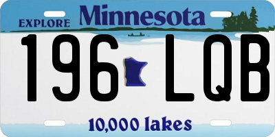 MN license plate 196LQB
