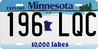 MN license plate 196LQC