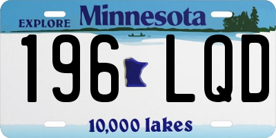 MN license plate 196LQD