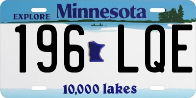 MN license plate 196LQE