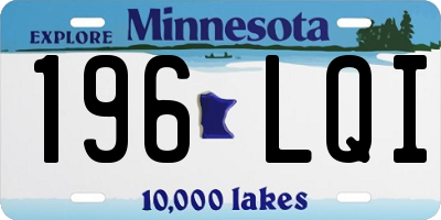MN license plate 196LQI