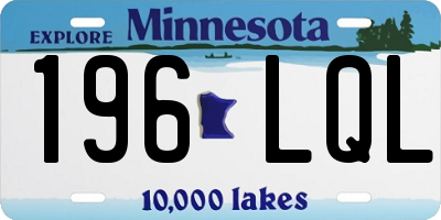 MN license plate 196LQL