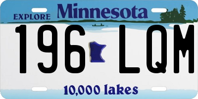 MN license plate 196LQM