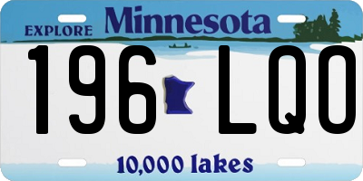MN license plate 196LQO