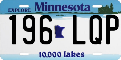 MN license plate 196LQP