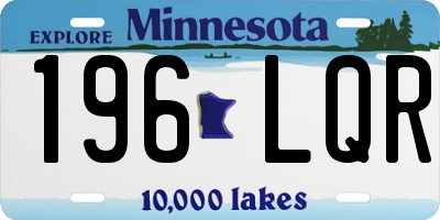 MN license plate 196LQR