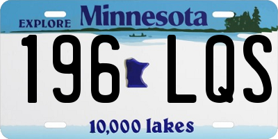 MN license plate 196LQS