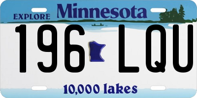 MN license plate 196LQU