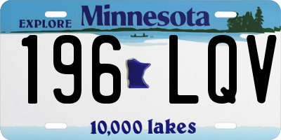 MN license plate 196LQV