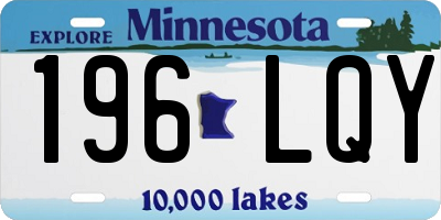 MN license plate 196LQY