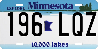 MN license plate 196LQZ