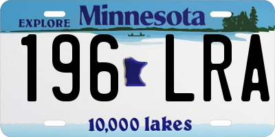 MN license plate 196LRA