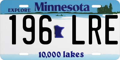 MN license plate 196LRE