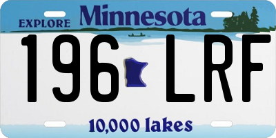 MN license plate 196LRF