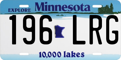 MN license plate 196LRG
