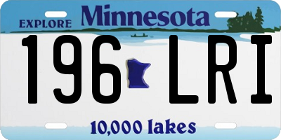 MN license plate 196LRI