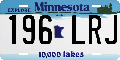 MN license plate 196LRJ