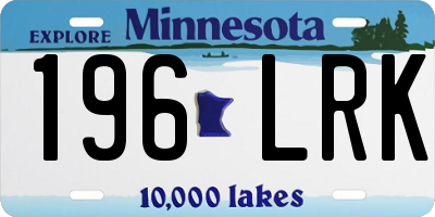 MN license plate 196LRK