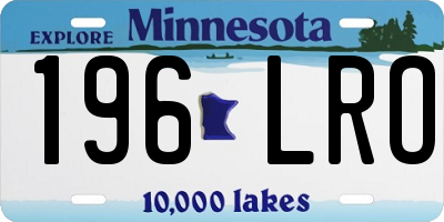 MN license plate 196LRO