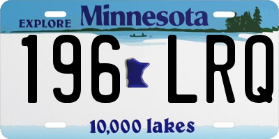 MN license plate 196LRQ