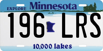 MN license plate 196LRS