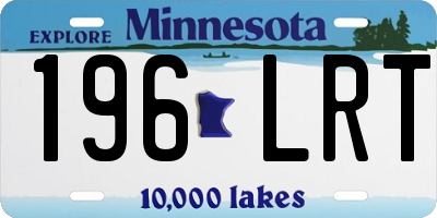 MN license plate 196LRT