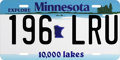 MN license plate 196LRU