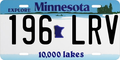 MN license plate 196LRV