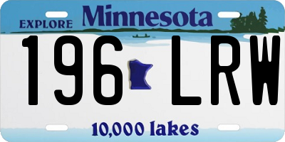 MN license plate 196LRW