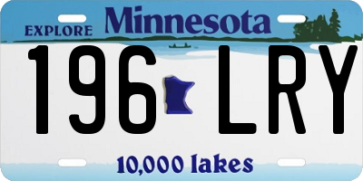 MN license plate 196LRY