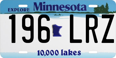 MN license plate 196LRZ