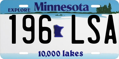 MN license plate 196LSA