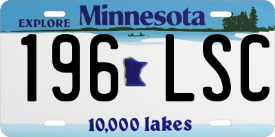 MN license plate 196LSC