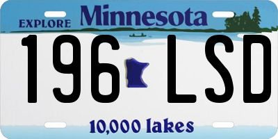MN license plate 196LSD