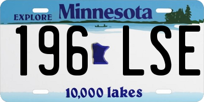 MN license plate 196LSE