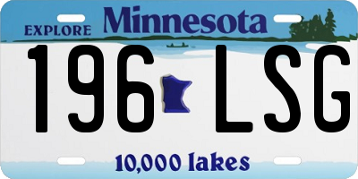 MN license plate 196LSG