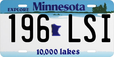MN license plate 196LSI